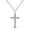 Yellow Gold Overlay Sterling Silver Crucifix Pendant with Chain & Senorita Clasp (Size 18)