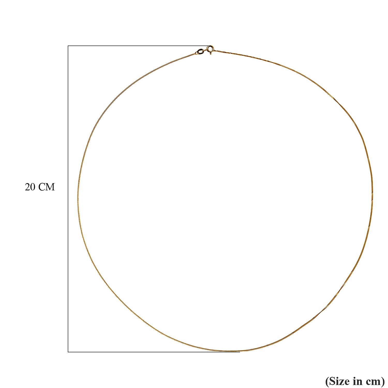 18K Yellow Gold  Necklace (Size - 24),  Gold Wt. 2.4 Gms