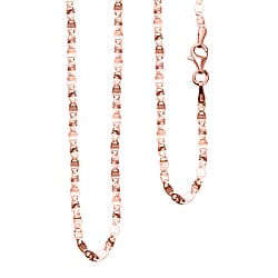 Vegas Close Out - Rose Gold Overlay Sterling Silver Valentino Chain (Size - 24)