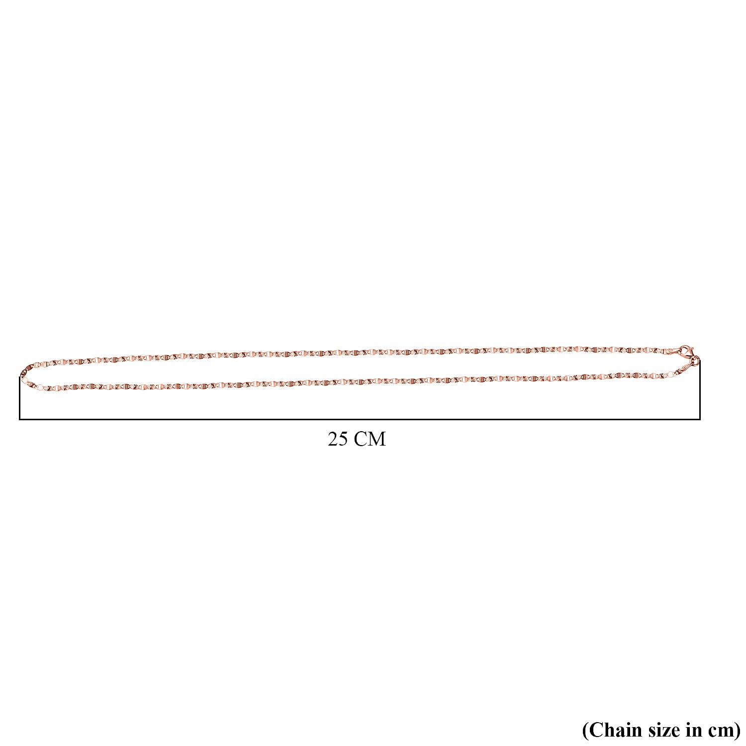 Vegas Close Out - Rose Gold Overlay Sterling Silver Valentino Chain (Size - 24)