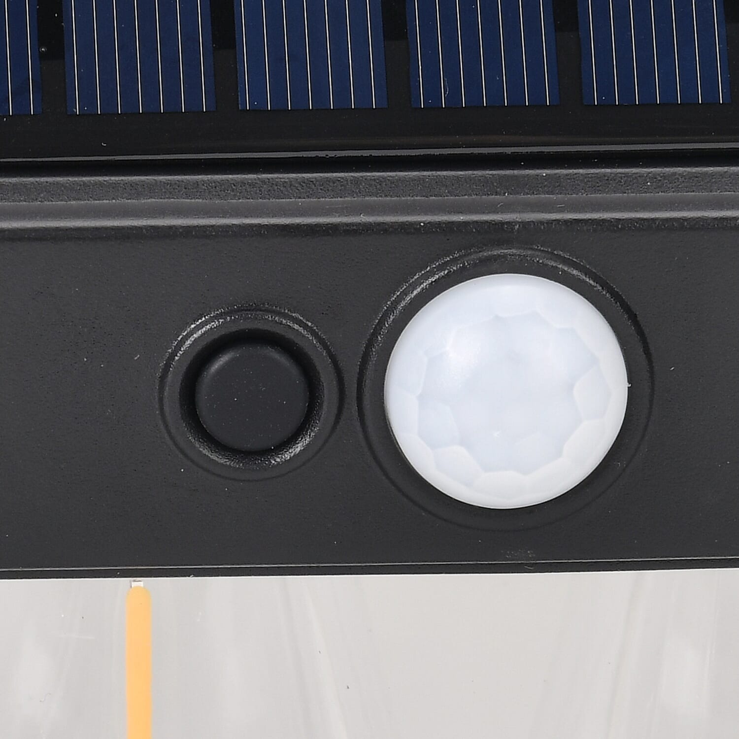 Solar Sensor Lamp with 4 Bulbs (Battery 1200mAh) - Black