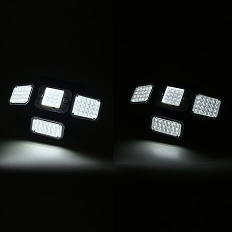Outdoor Lighting - Solar LED 4 Head Lamp, 3-5m Sensor Range(Size 28x13x18 cm)