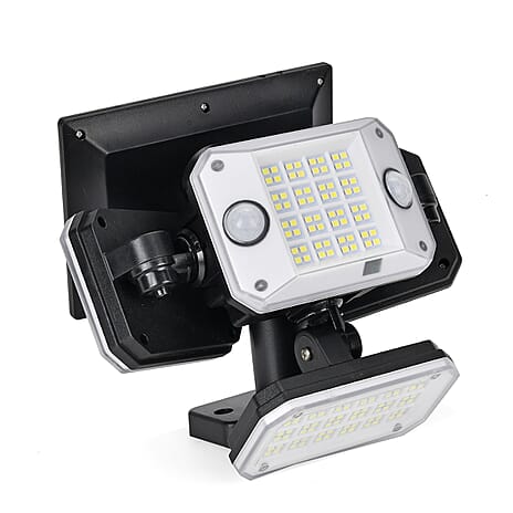 Outdoor Lighting - Solar LED 4 Head Lamp, 3-5m Sensor Range(Size 28x13x18 cm)