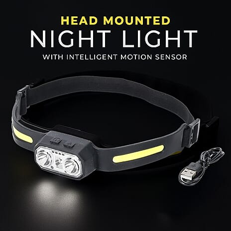 Head Lamp Rechargeable - 6 Modes - One Size - Black