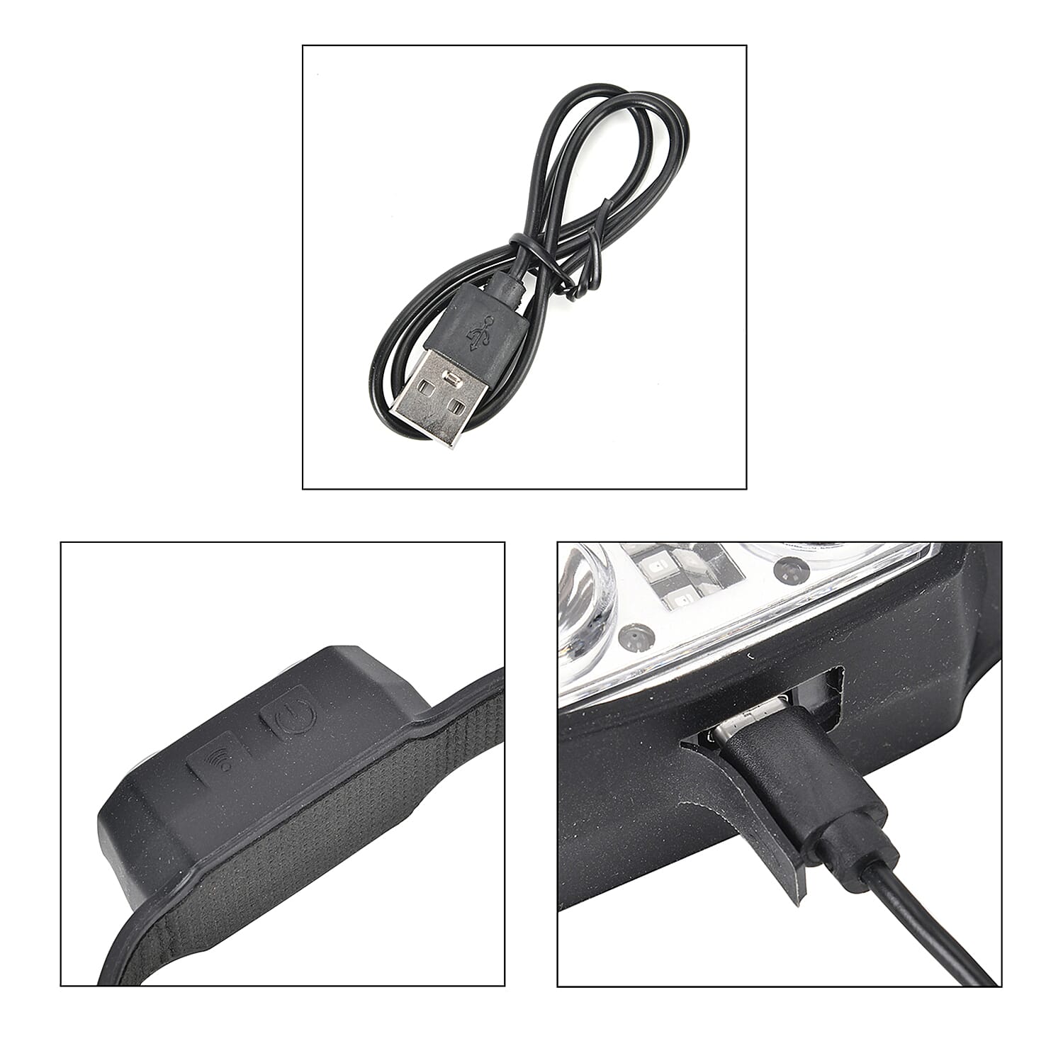Head Lamp Rechargeable - 6 Modes - One Size - Black Head Lamp Rechargeable - 6 Modes - One Size - Black