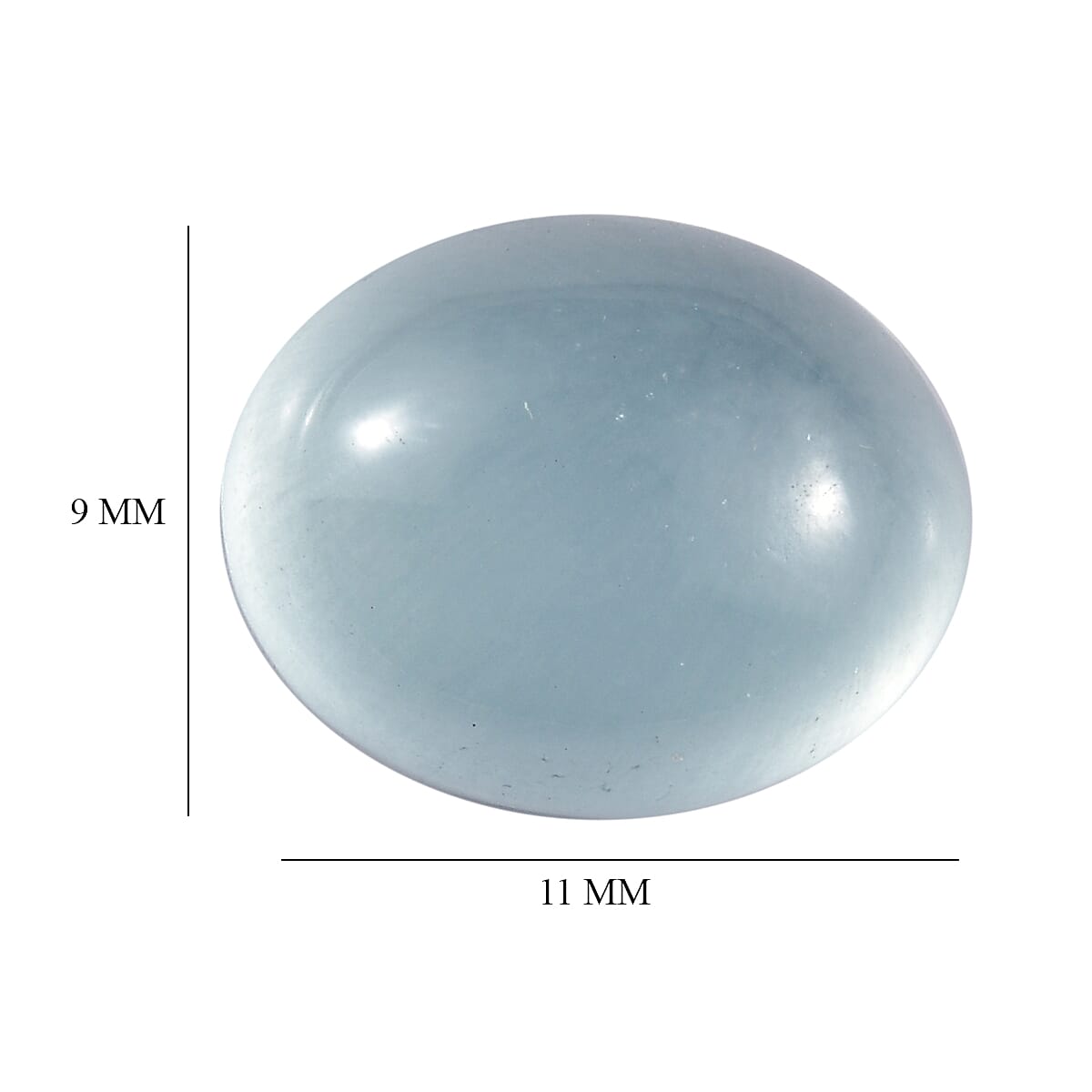 Milky Aquamarine Oval 11x9 mm