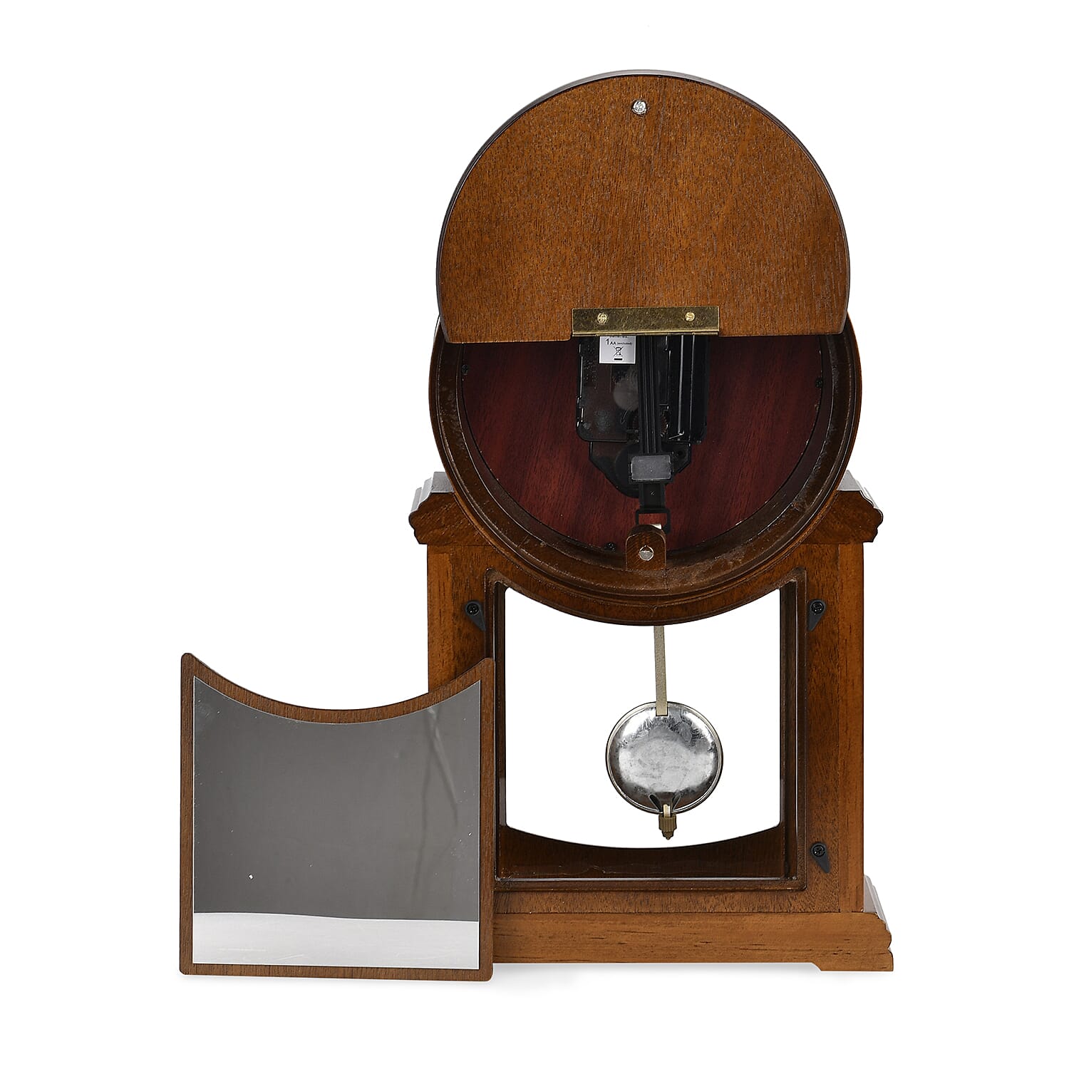 Antique Style Wooden Carriage Clock  - Round