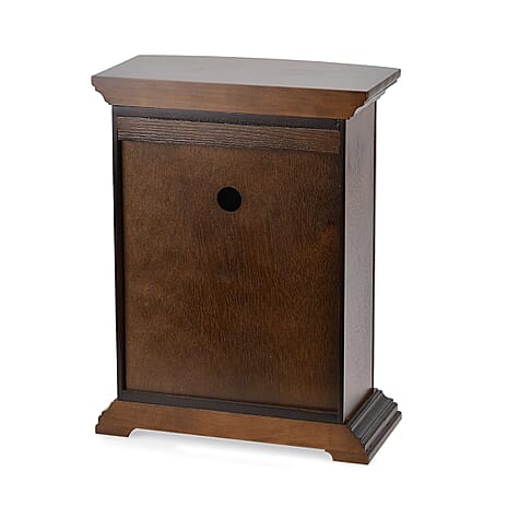 Youngtown Quartz Movt. Rectangular Pendulum Table Clock (Battery not inc.) - Brown