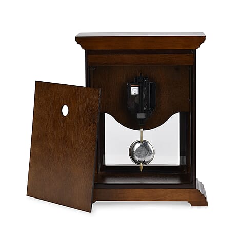 Youngtown Quartz Movt. Rectangular Pendulum Table Clock (Battery not inc.) - Brown