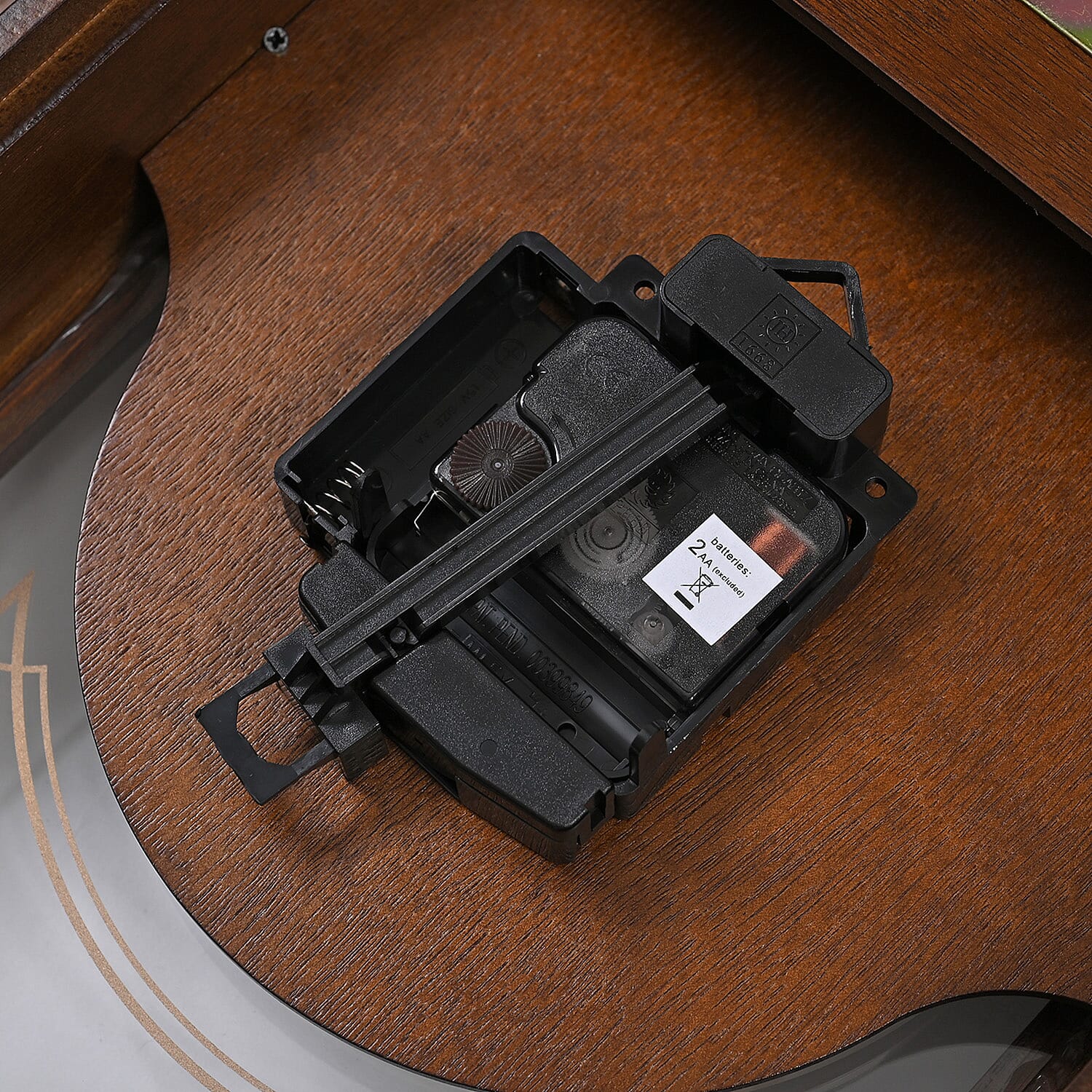 Last in Stock - Vintage Home Decor Luxury Range - Antique Style Wooden Carriage Clock with Swinging Pendulum  (Size 27x56x1 cm) - Brown