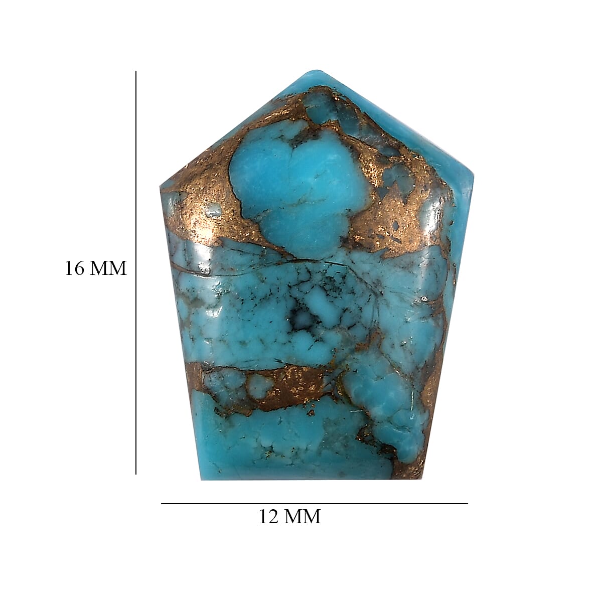 Blue Turquoise Fancy 16x12 mm