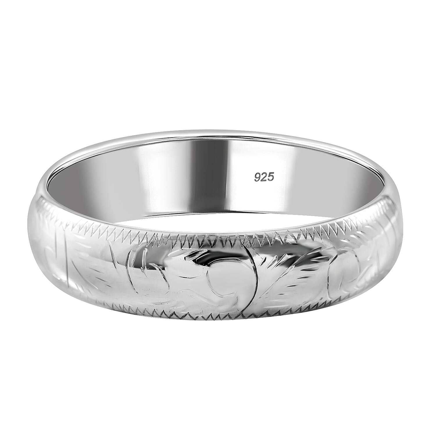 Heavy Silver Bangle (Size - 7.5), Silver Wt. 28.82 Gms.