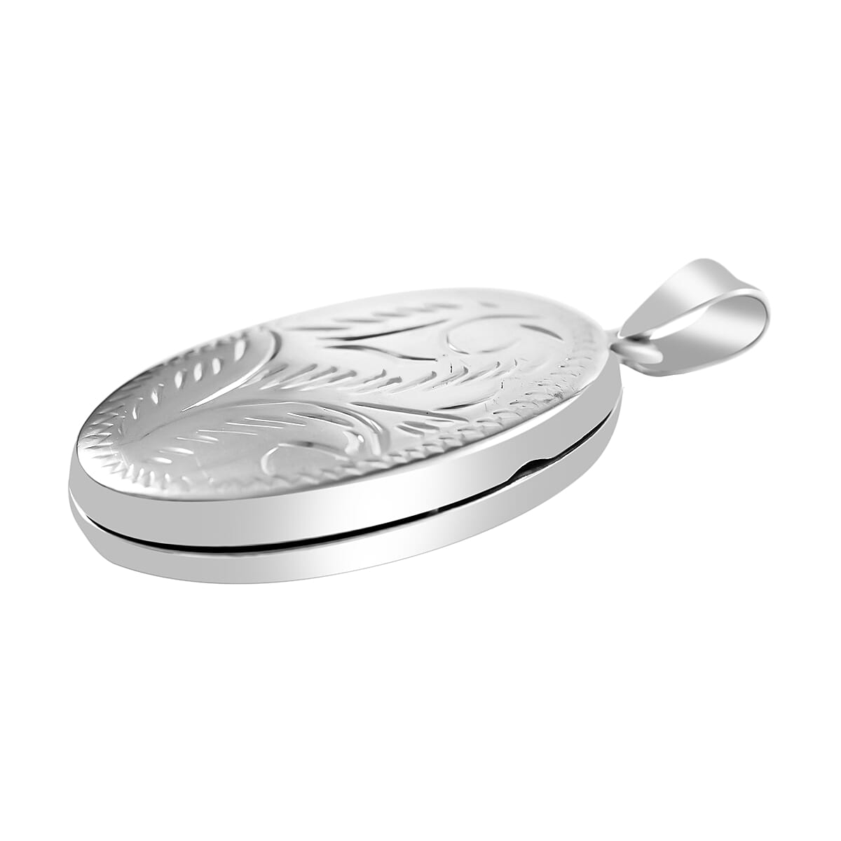 Thai Silver Victorian Floral Locket Pendant, Silver wt. 7.05 Gms.