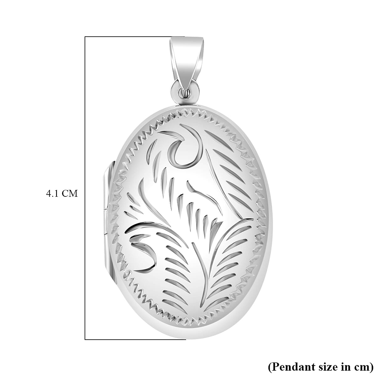 Thai Silver Victorian Floral Locket Pendant, Silver wt. 7.05 Gms.