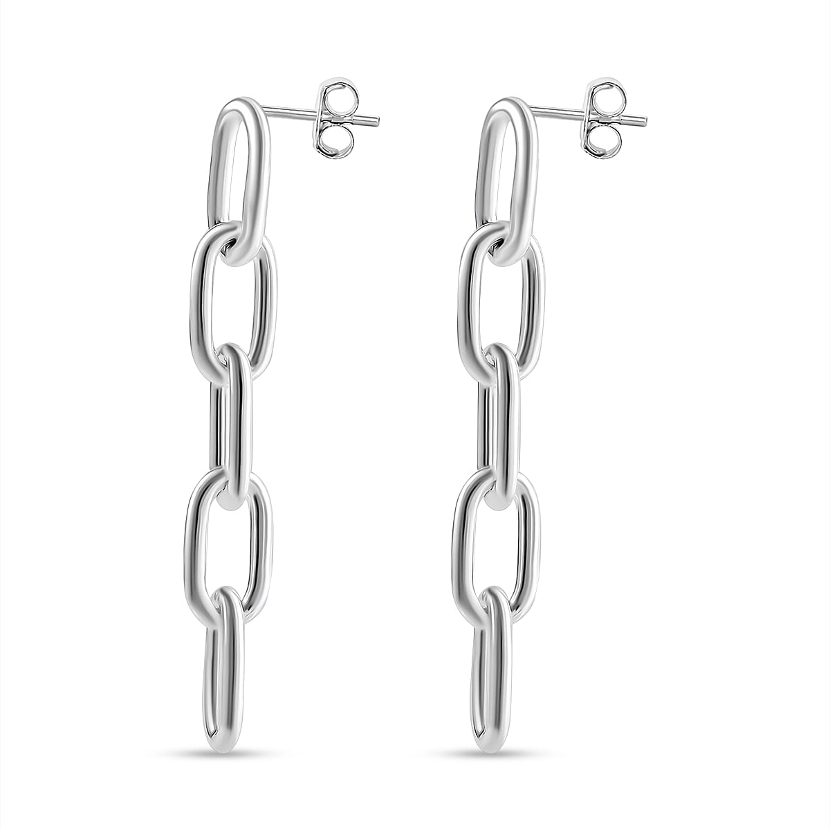 Thai Silver Paperclip Earring with Push Back