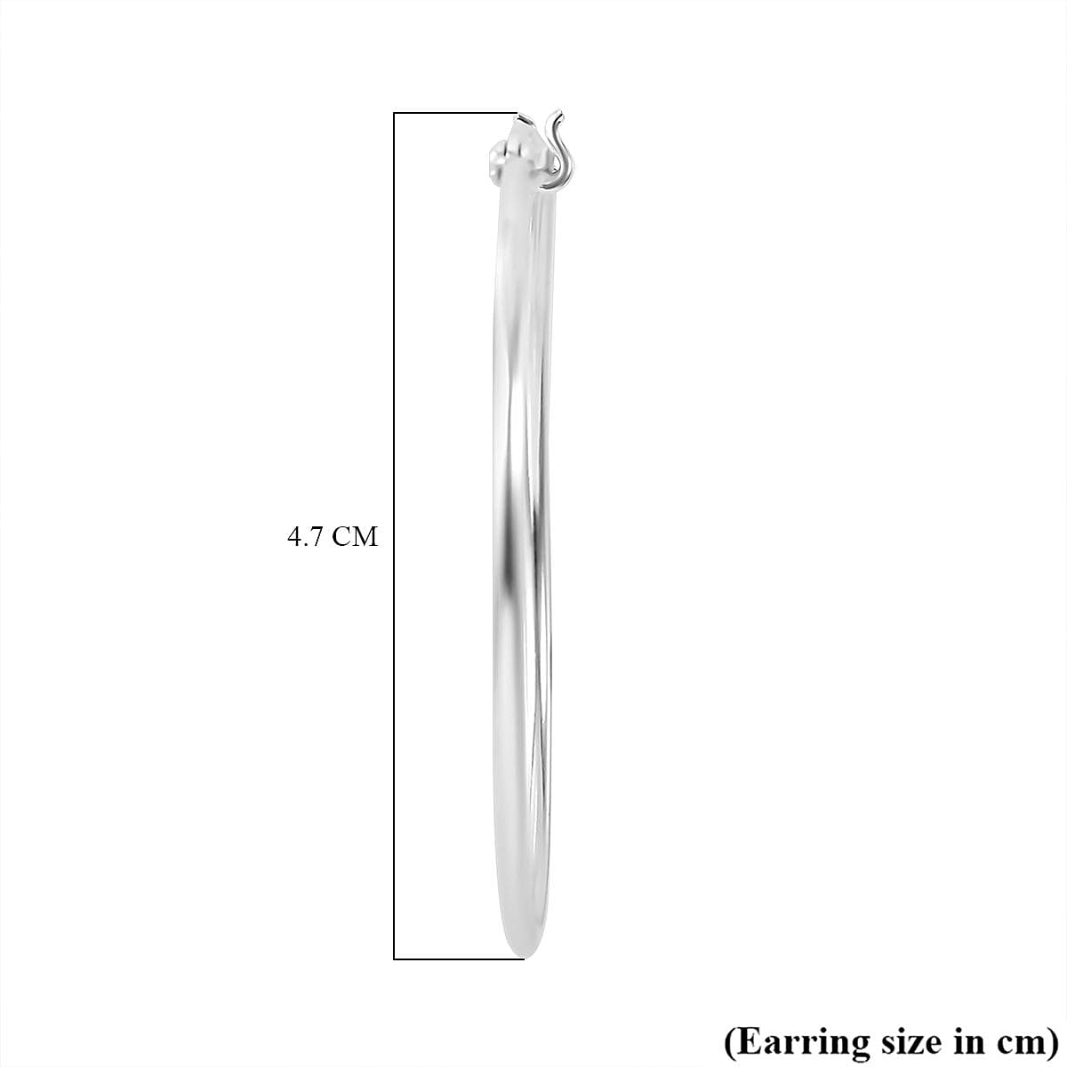 Thai Silver Hoop Earrings with Clasp