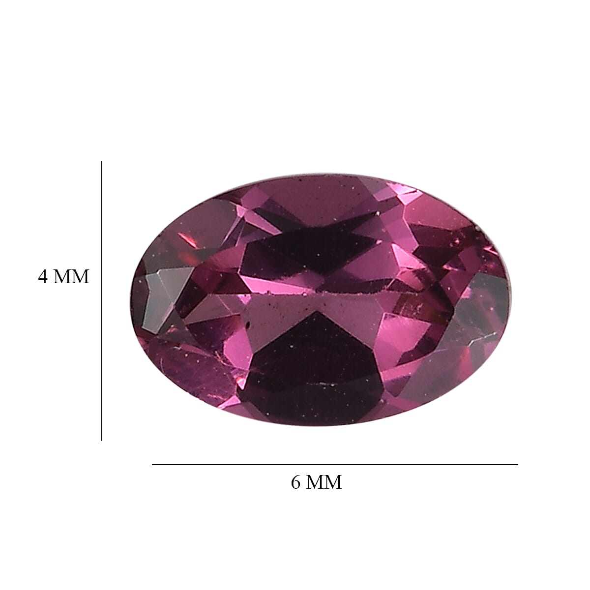 Rhodolite Garnet Oval 6x4 mm