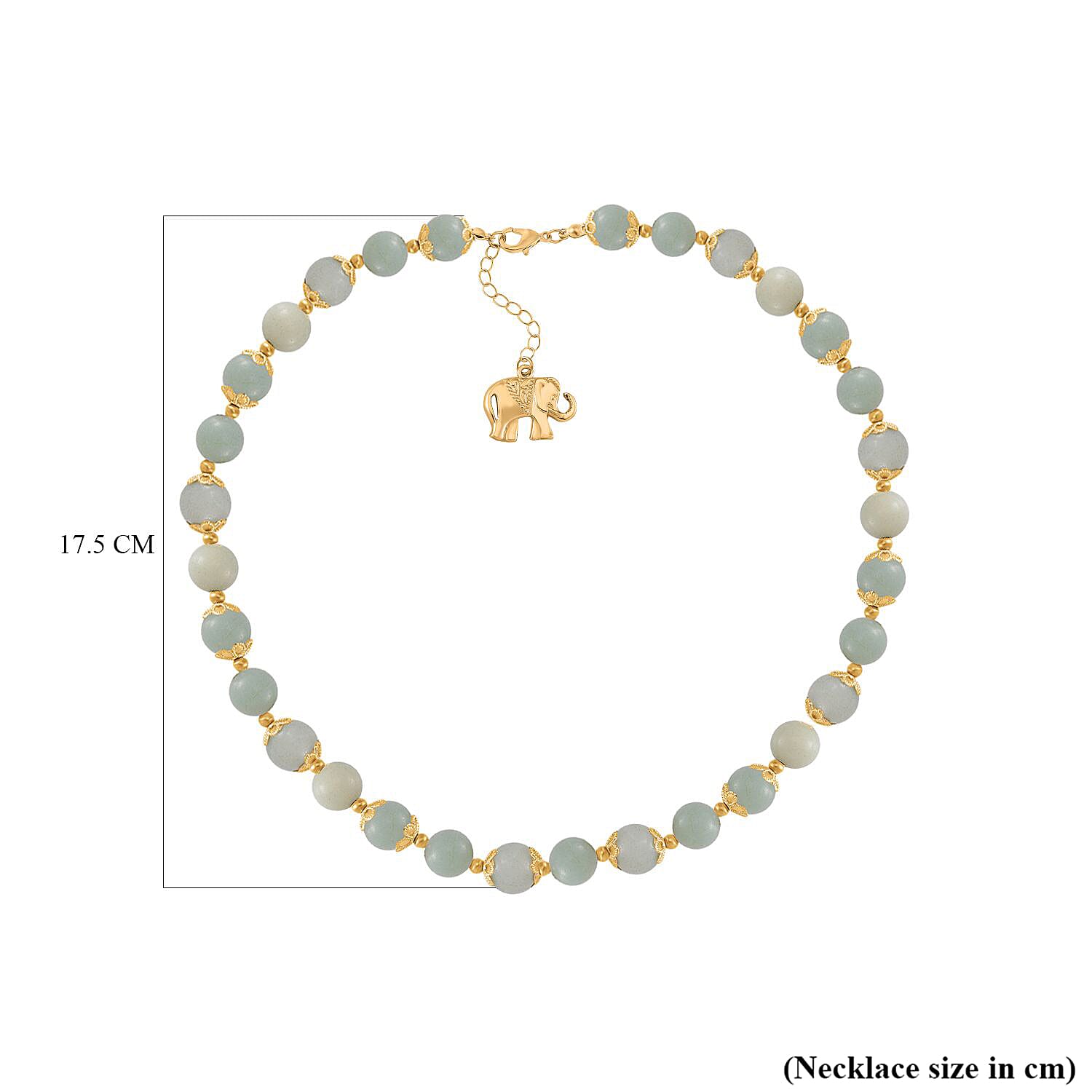 Multi Colour Amazonite Necklace (Size - 18-2 Ext) with Lobster Clasp & Charm  420.00 Ct.