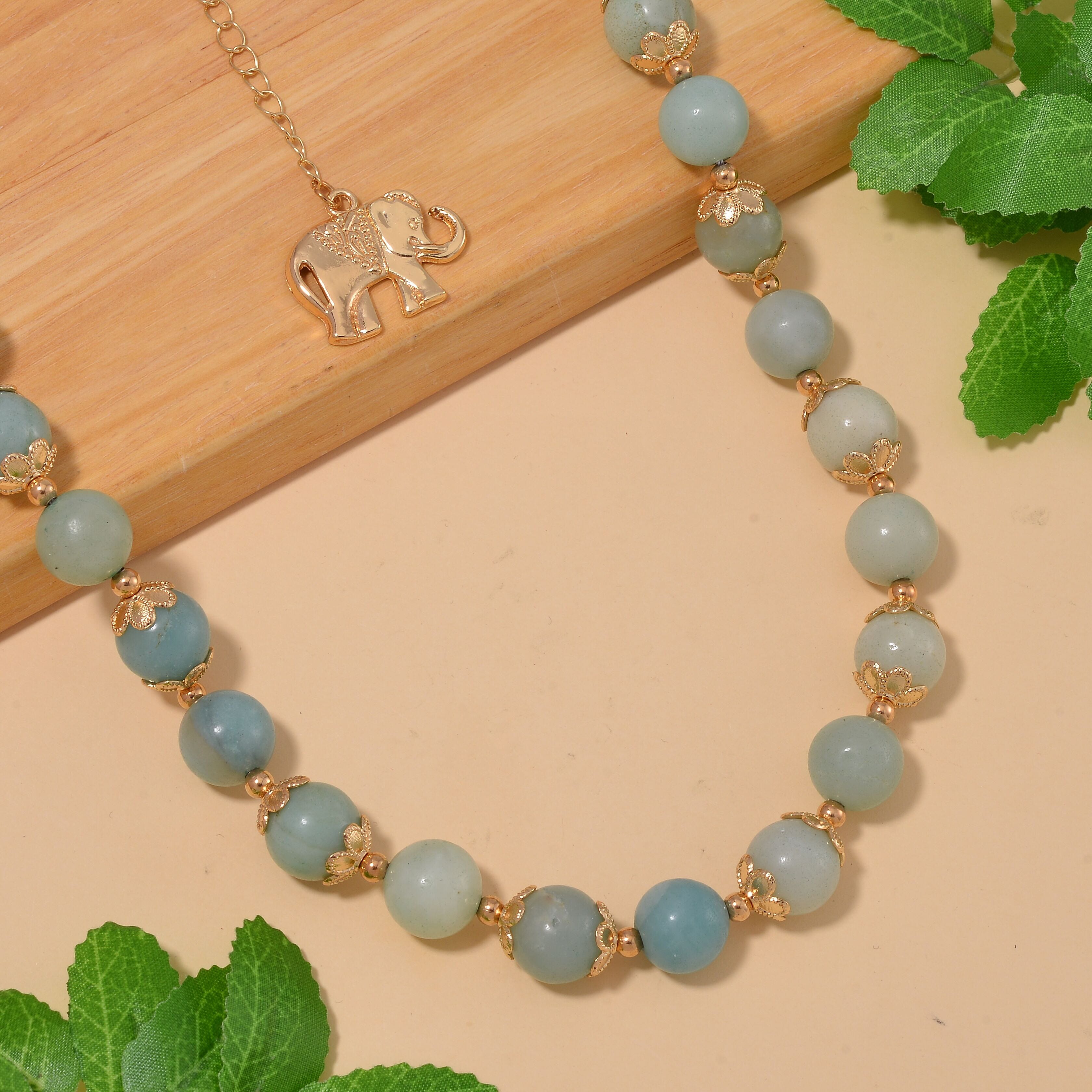 Multi Colour Amazonite Necklace (Size - 18-2 Ext) with Lobster Clasp & Charm  420.00 Ct.