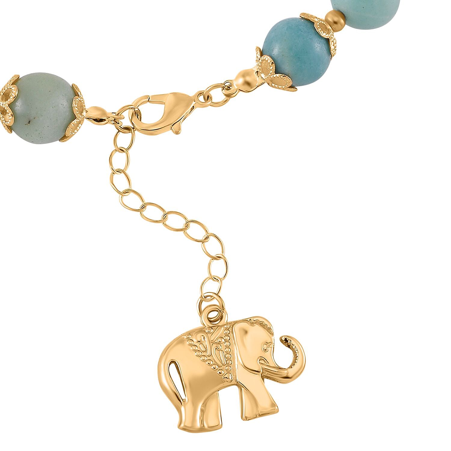 Multi Colour Amazonite Necklace (Size - 18-2 Ext) with Lobster Clasp & Charm  420.00 Ct.