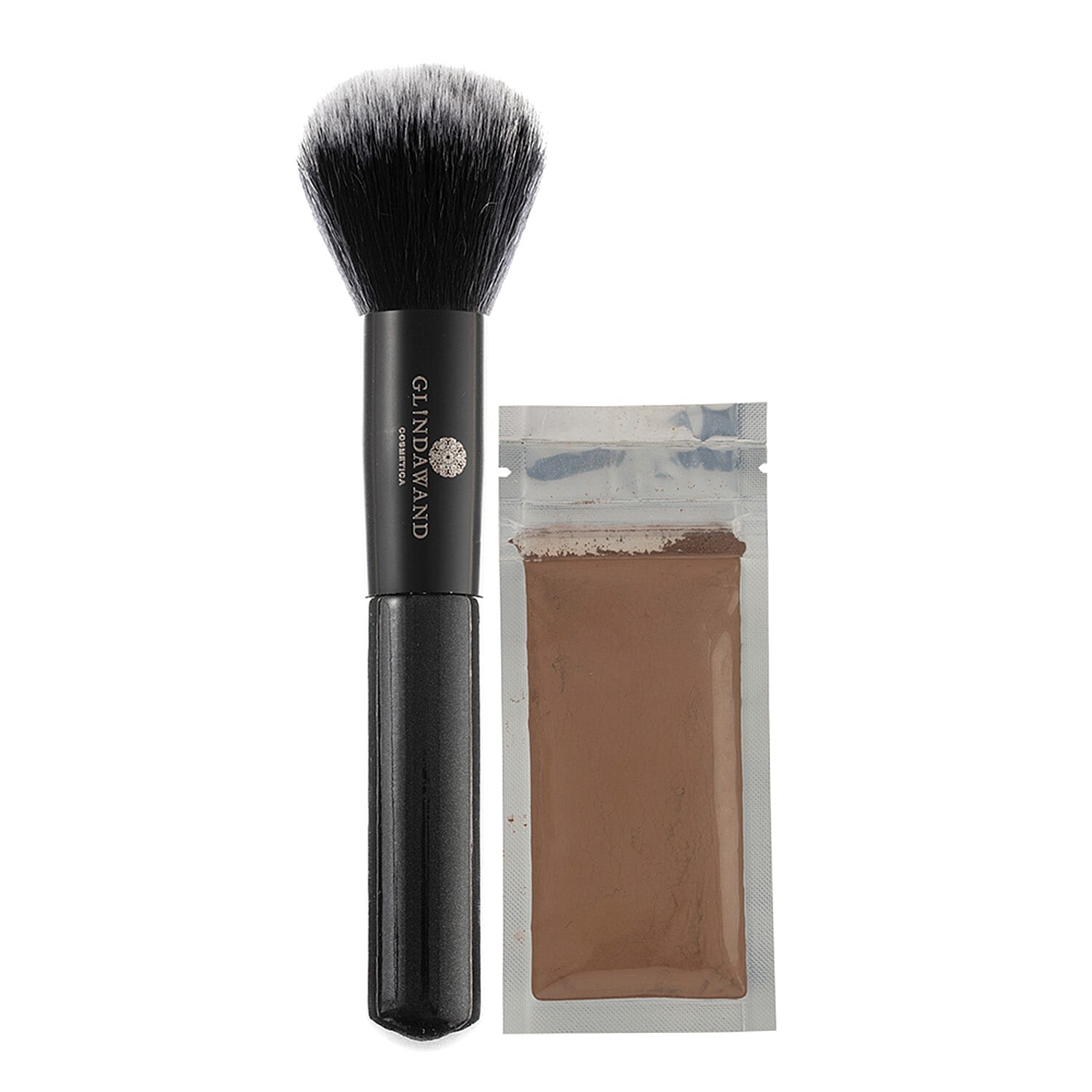 GlindaWand- DIVINITY Foundation Refill Pouch - Ebony (10g) with Free Foundation Brush