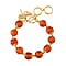 Tiger Eye Bracelet (Size - 7.5) With T Bar Clasp & Charm 150.00 Ct.