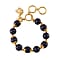 Tiger Eye Bracelet (Size - 7.5) With T Bar Clasp & Charm 150.00 Ct.