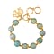Tiger Eye Bracelet (Size - 7.5) With T Bar Clasp & Charm 150.00 Ct.