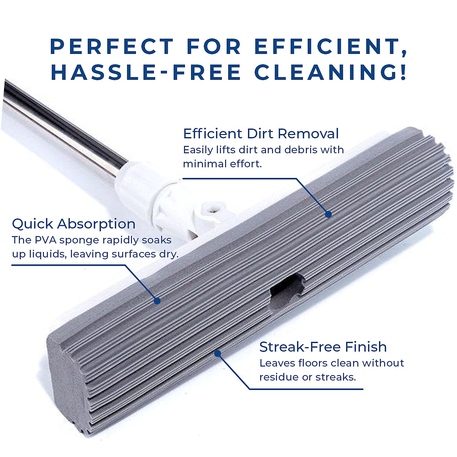 Aqua Laser Rotator Mop Self-Wringing System 180 Rotation - Blue