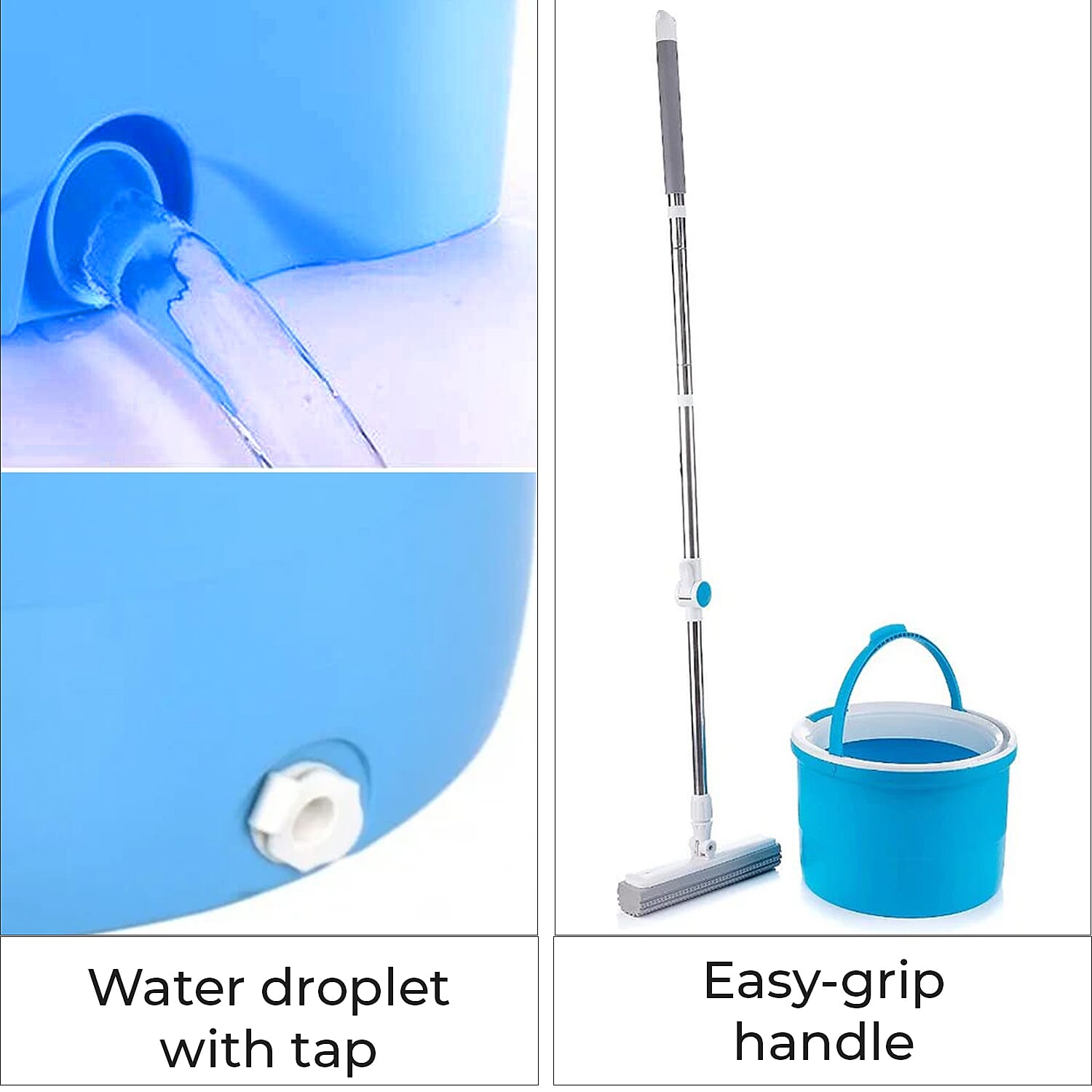 Aqua Laser Rotator Mop Self-Wringing System 180 Rotation - Blue