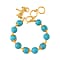 Tiger Eye Bracelet (Size - 7.5) With T Bar Clasp & Charm 150.00 Ct.