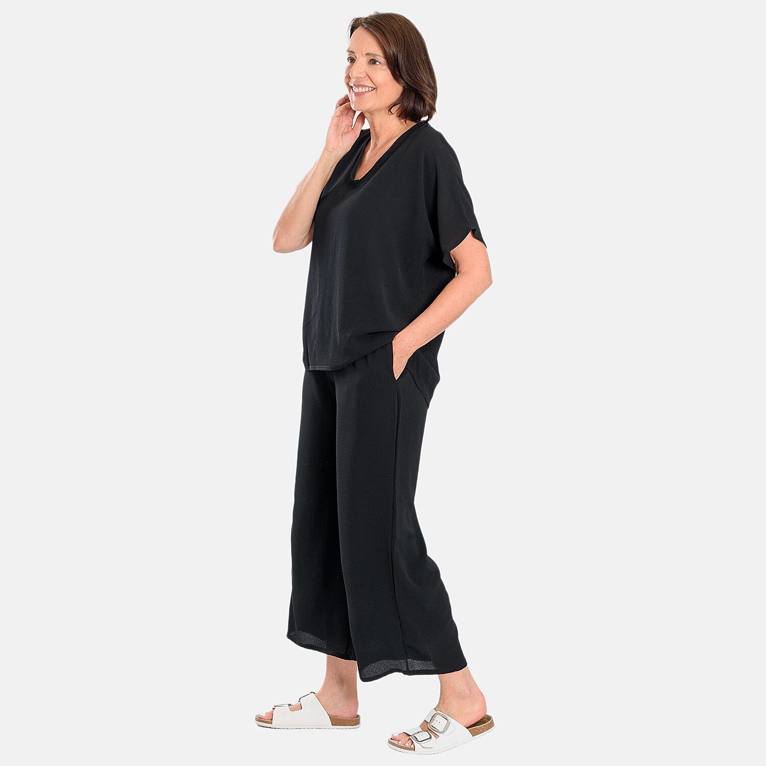 Firenzaa crepe trouser and top