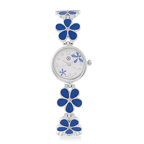 Strada Enamel-Detail Watch with Japanese Movement - Water Resistant (Blue)