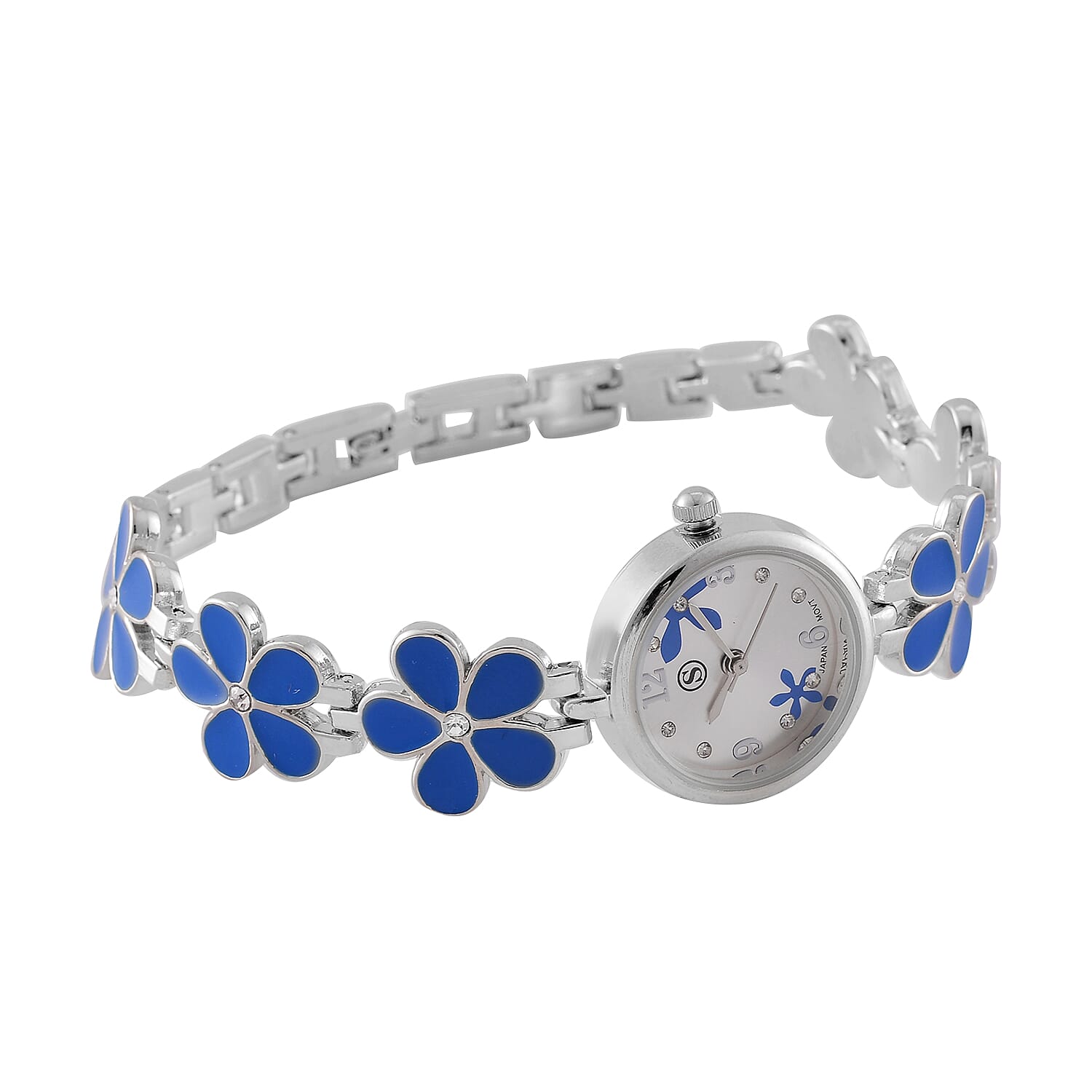 Strada Enamel-Detail Watch with Japanese Movement - Water Resistant (Blue)