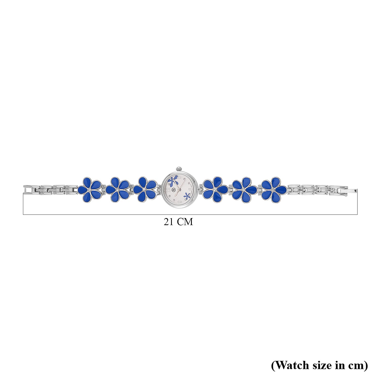 Strada Enamel-Detail Watch with Japanese Movement - Water Resistant (Blue)