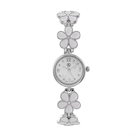 Strada Enamel-Detail Watch with Japanese Movement - Water Resistant (White)