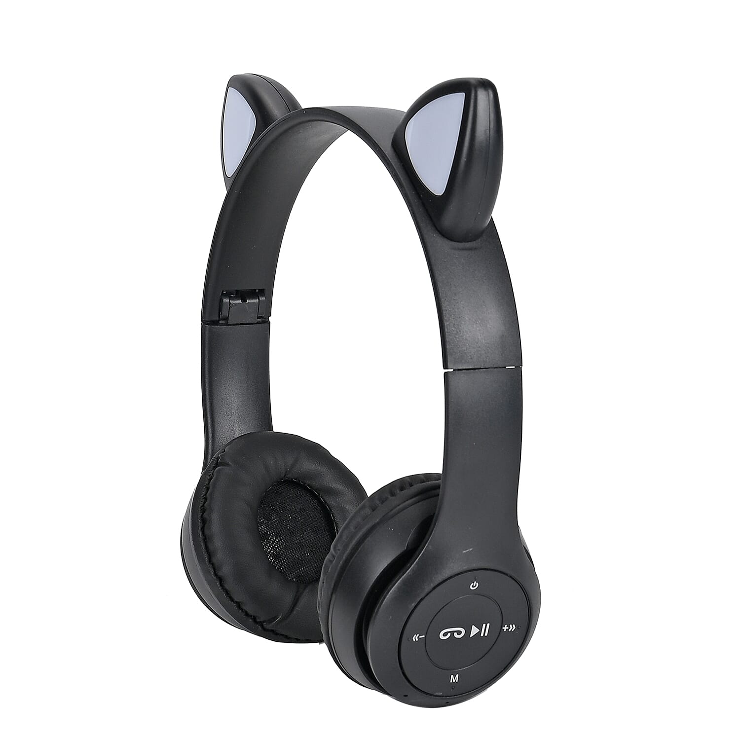 Bluetooth Wireless Cat Ears Headphone with Light - Black-  3hr Charge