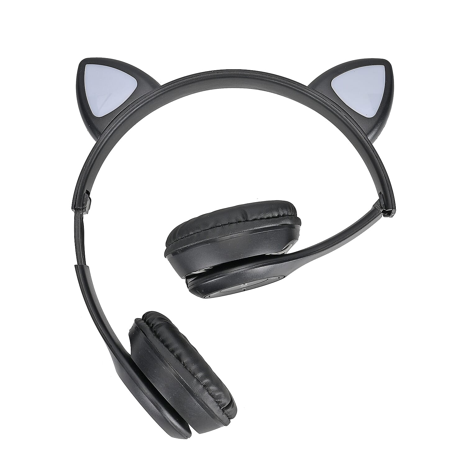 Bluetooth Wireless Cat Ears Headphone with Light - Black-  3hr Charge