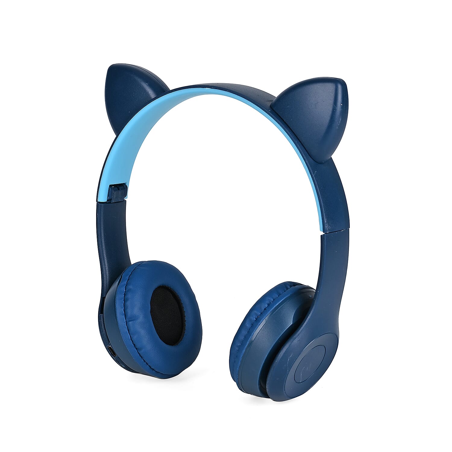 Bluetooth Wireless Cat Ears Headphone with Light - Navy -  3hr Charge