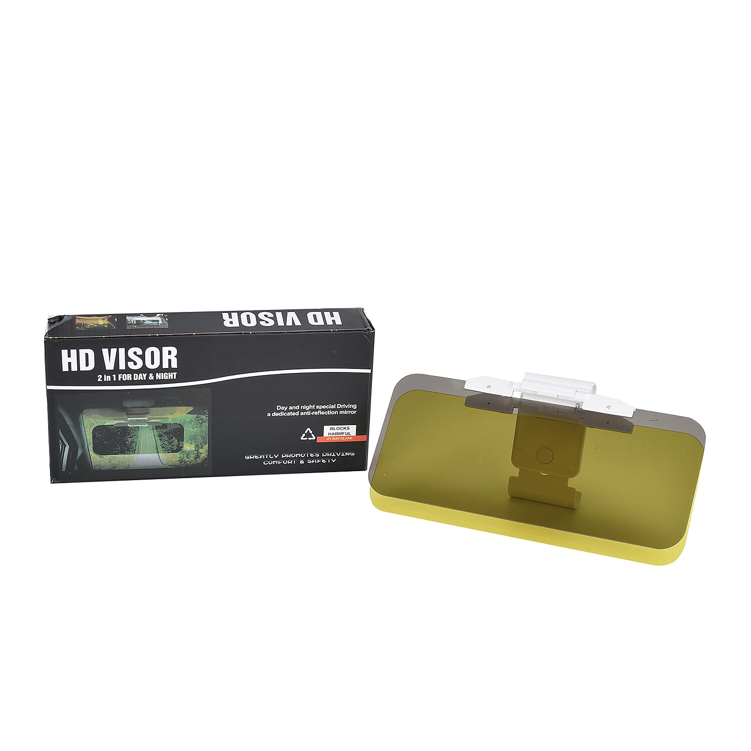 HD Anti Glare Sun Visor for Drivers Visual Clarity - Yellow