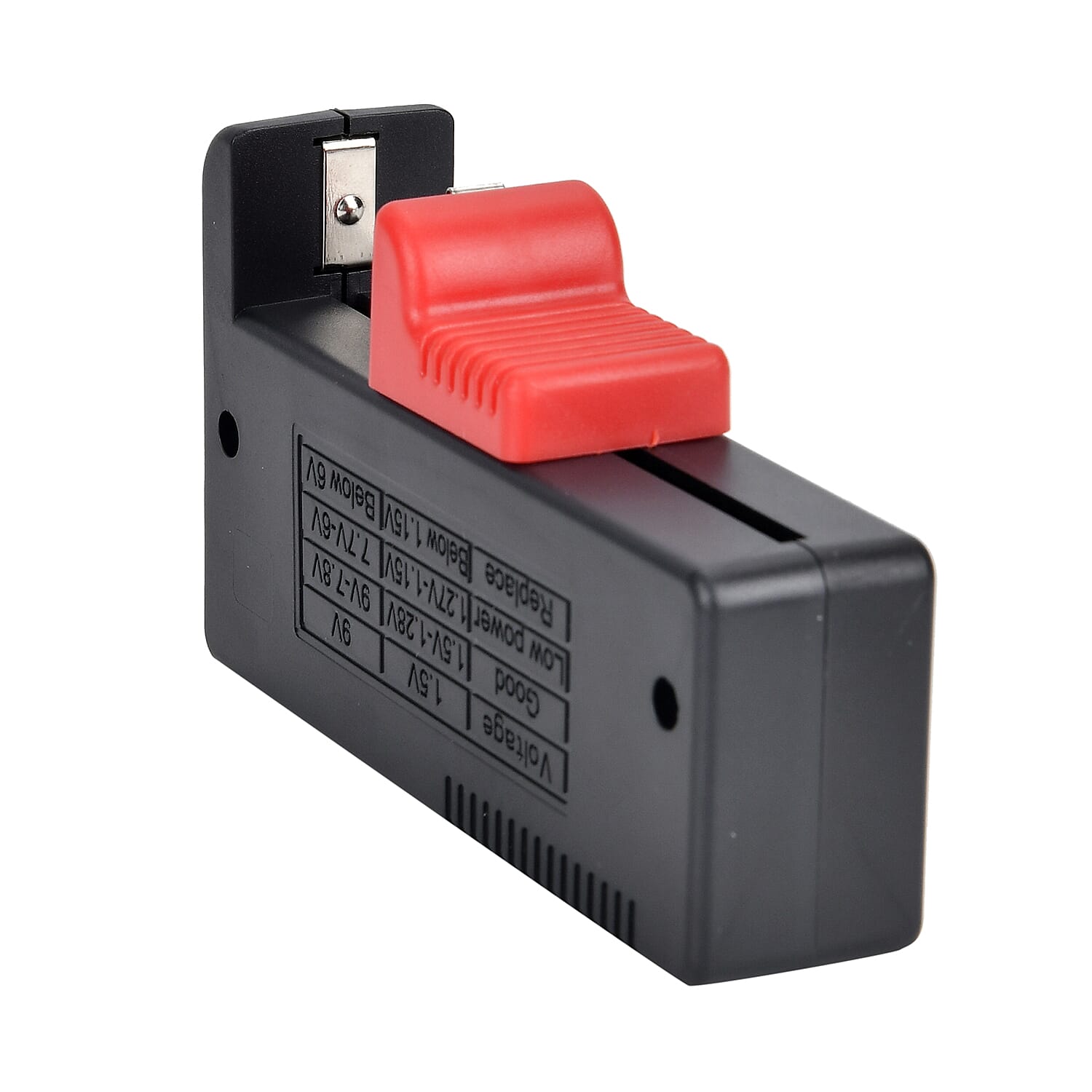 Battery Tester (Works with all Standard - Rechargeable Batteries) - Red - Black