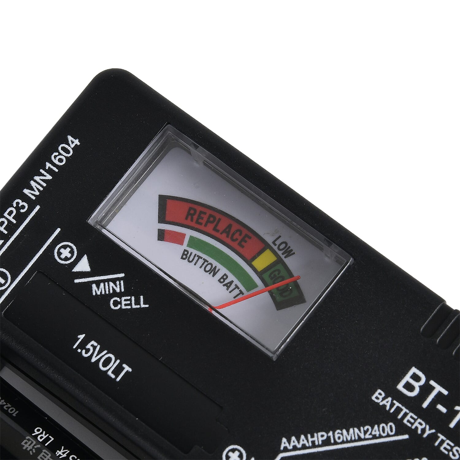 Battery Tester (Works with all Standard - Rechargeable Batteries) - Red - Black