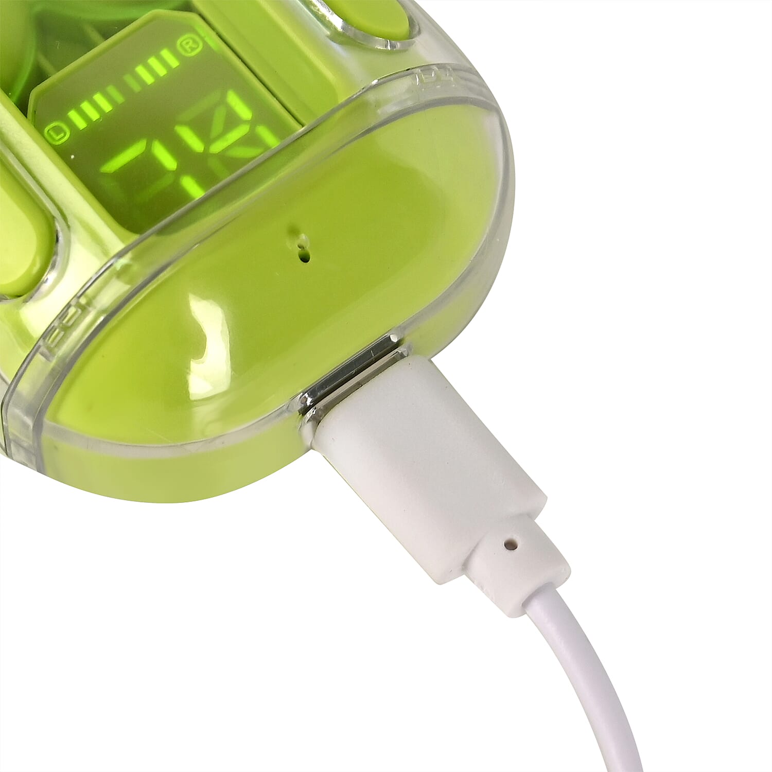 Wireless Bluetooth In-Ear Headphones With Digital LED Battery Display- Green