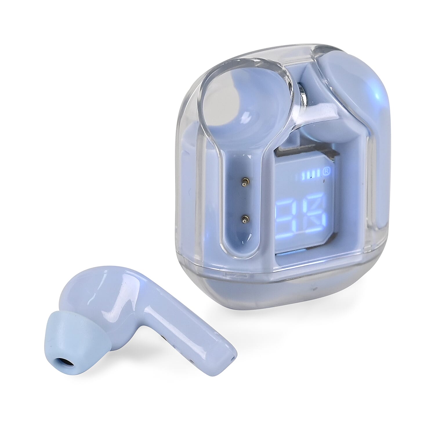 Wireless Bluetooth In-Ear Headphones With Digital LED Battery Display- - Purple