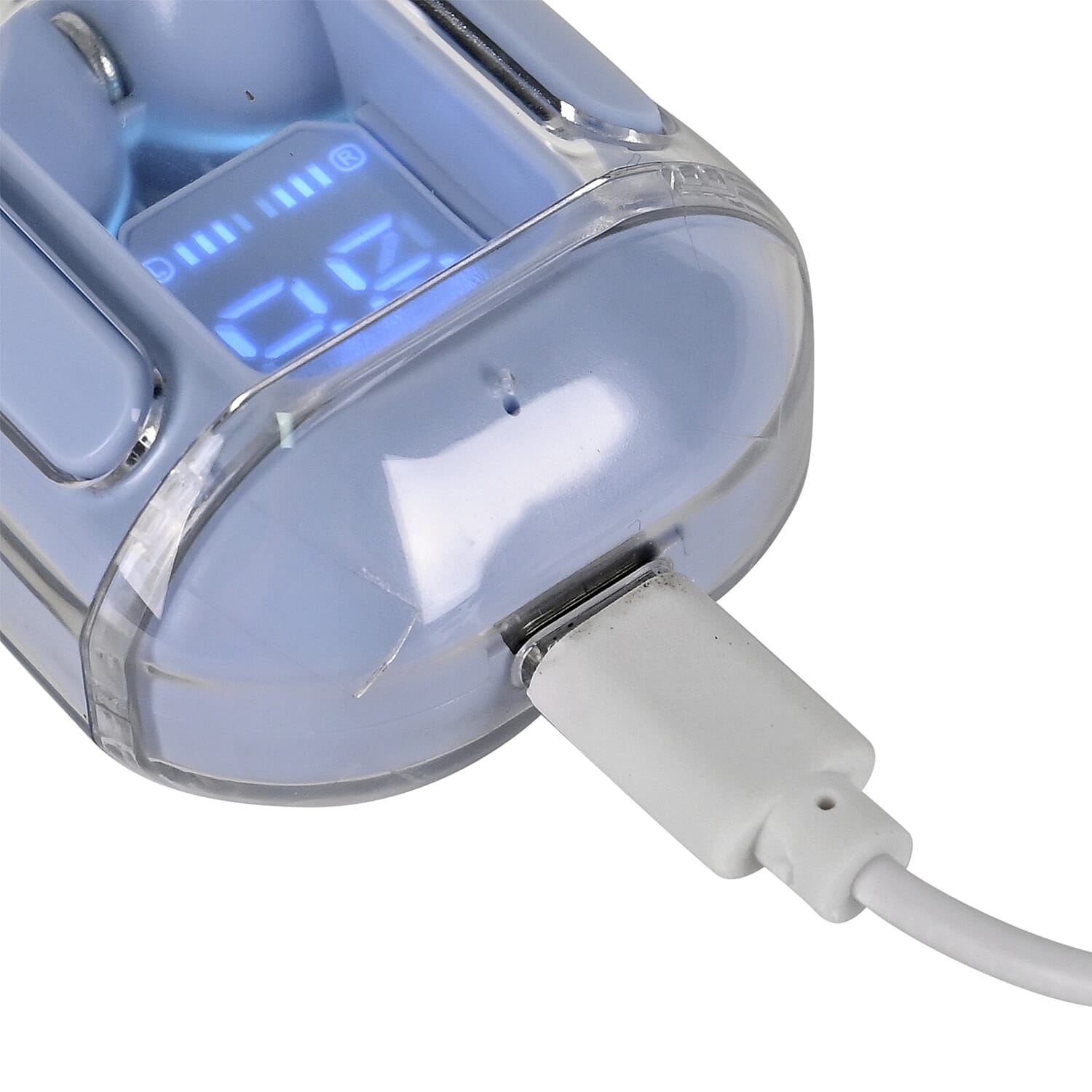 Wireless Bluetooth In-Ear Headphones With Digital LED Battery Display- - Purple