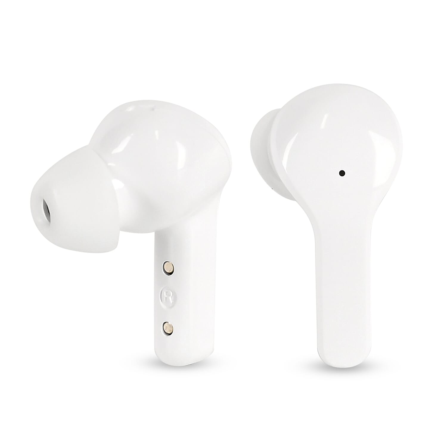 Wireless Bluetooth In-Ear Headphones With Digital LED Battery Display-- White