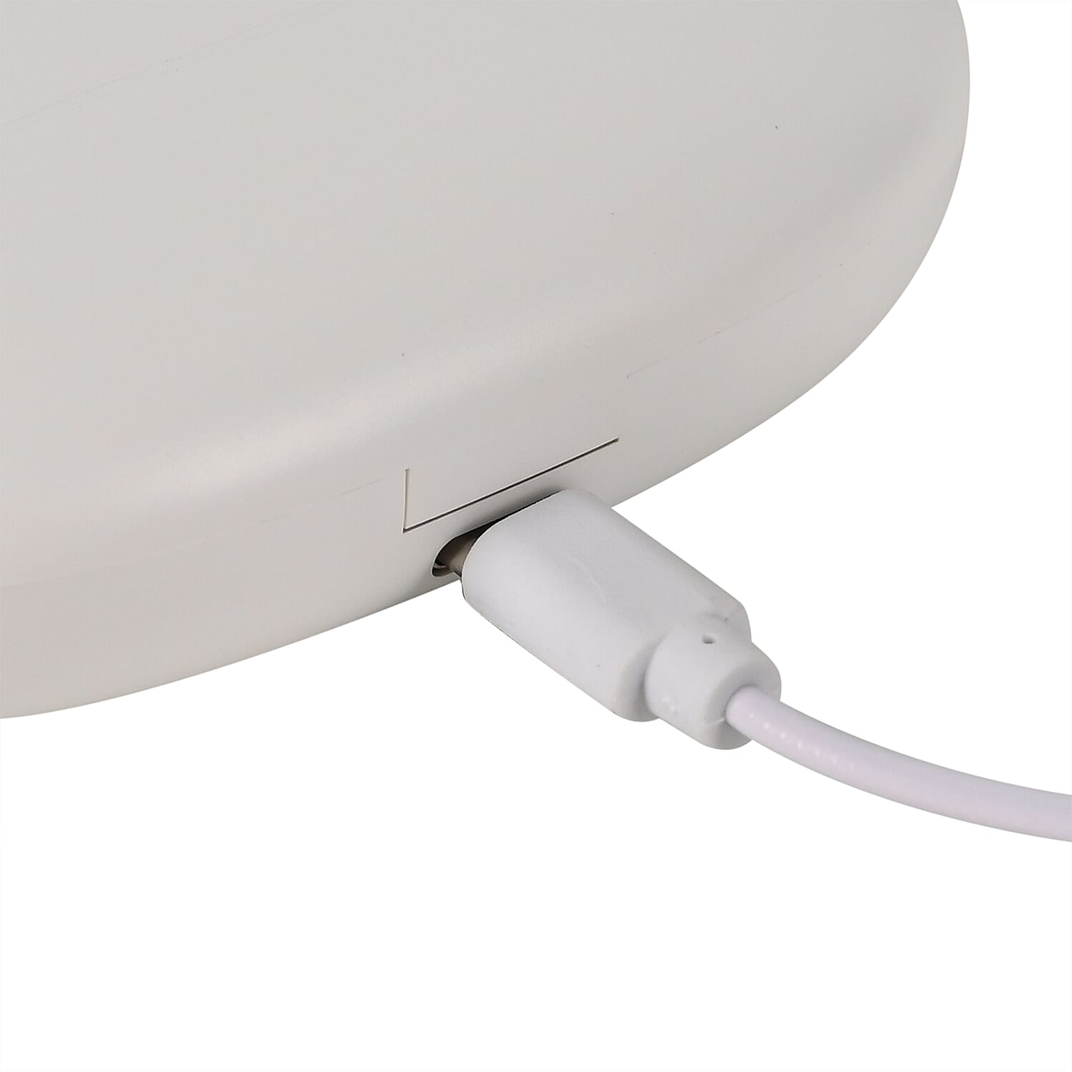 Bone Shape Wireless Earphone with Battery display and In-Ear Headphone- White