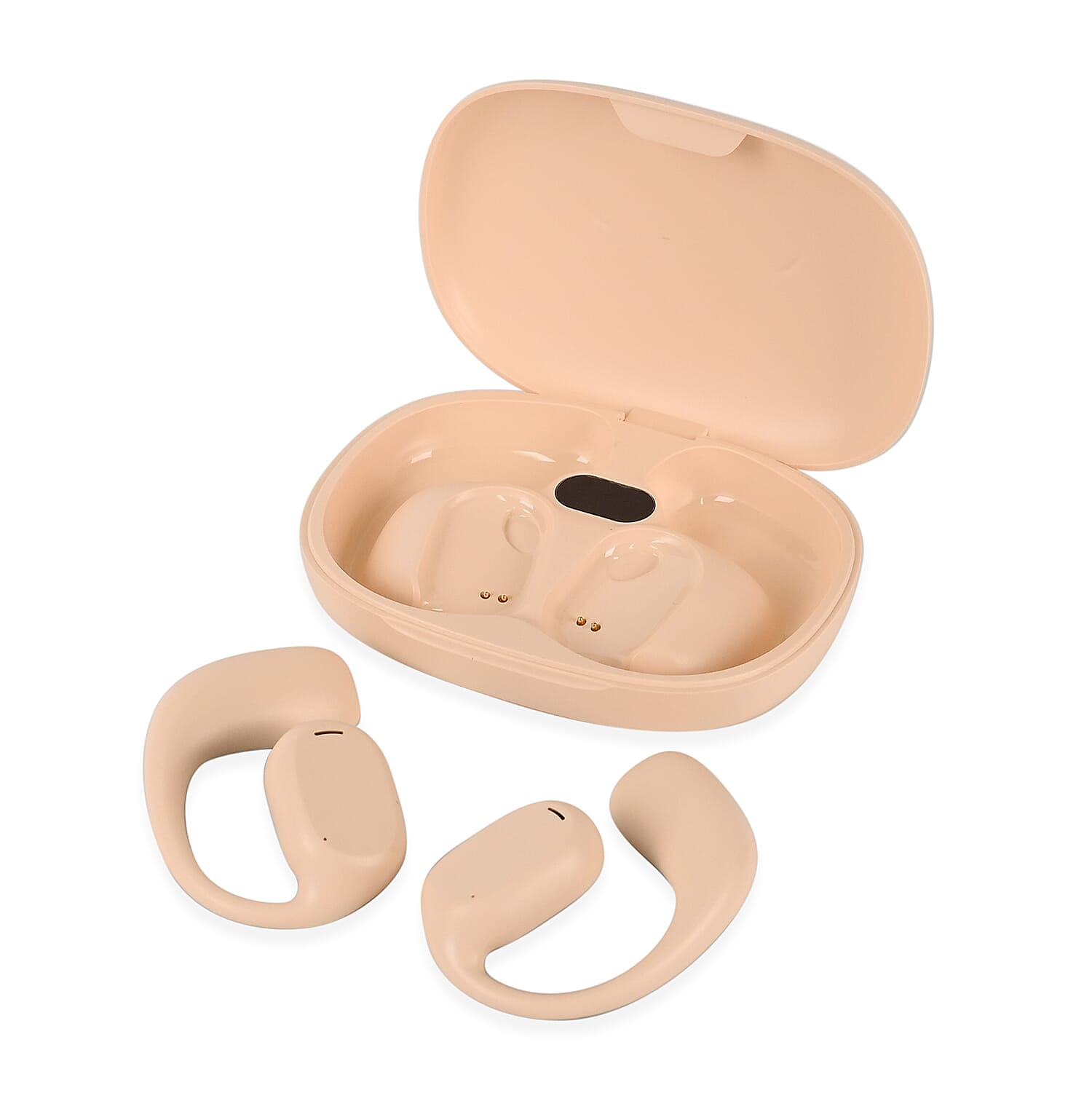 Wireless Bluetooth Earphone with Battery Display - Pink