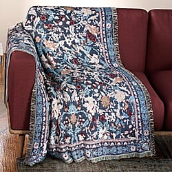 Soft Woven Jacquard Couch Throw + Wall Hanging