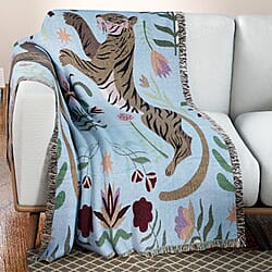 Soft Woven Jacquard Couch Throw + Wall Hanging